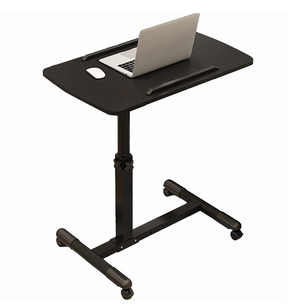 Supporto portatile per laptop con altezza regolabile e ruote, scrivania portatile per letto o ufficio, pieghevole e facile da spostare