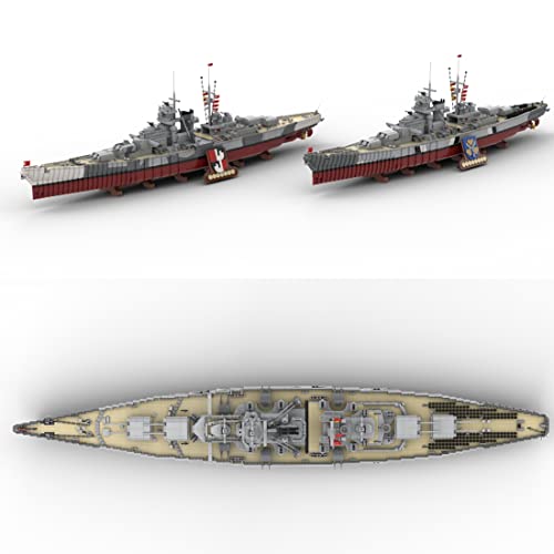 YYSS WW2 Dynamisches Bismarck Cruiser Schlachtschiff Bausteine, 9566 Teile Schiff Spielzeug Spielset entworfen von… – Bild 6