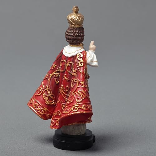 Estatua El Niño Jesús de Praga 3.38 pulgadas polyresina pintada miniatura 5