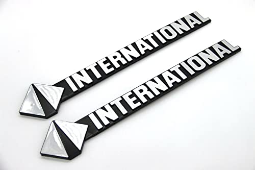 Image of Legion Part Store Aftermarket for International Side Emblem Set Plastic Ornament Hood Nameplate Adhesive 2EA