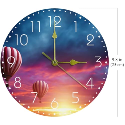 Horloge murale silencieuse à ballons multicolores idée cadeau - 7