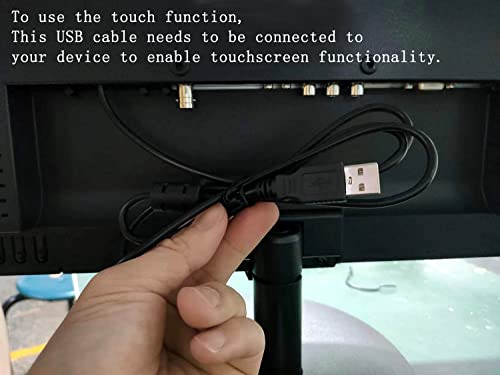 Image of 22inch Touch Screen Monitoring Surveillance Display Security Camera Monitor | Multifunctional Interface BNC, HDMI, AV, VGA, USB, PC Input CCTV Screen Computer LCD Monitor 1920x1080 Full HD Resolution