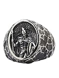 Spartan Warrior Ring for Men, Nordic Viking Warrior Ring Spartan Warrior Helmet Ring Men’s Punk Swor