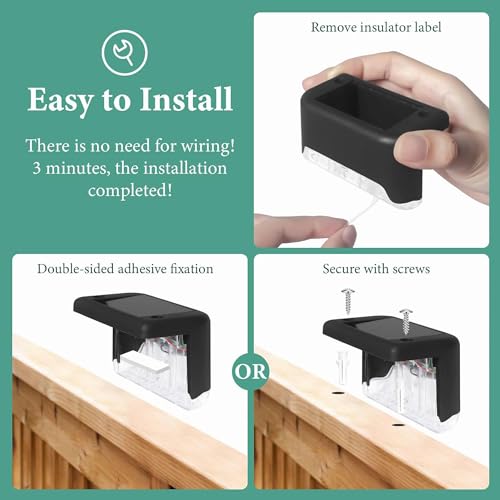Image of Solar Light Outdoor Garden Home Waterproof Stair Deck Pool Patio Fence Gate Yard Floor Step Railing Window Balcony Sunlight Pathway (12, Medium)