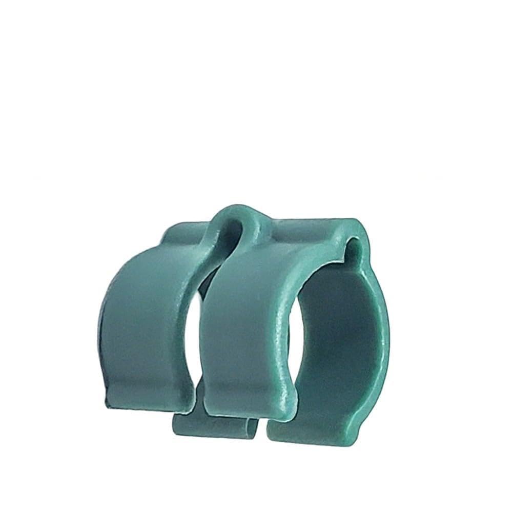 BEAZOOM Plastic Greenhouse Clips 16mm Inner Diameter, Secure Film Holders Outdoor Canopy Tents and Vegetable Beds, for snap-on Locks, Green, 100 Pack