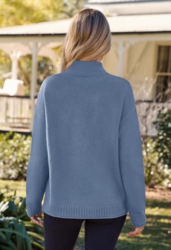 Image of MEROKEETY Women's Turtleneck Long Sleeve Sweater 2025 Fall Cozy Knit Loose Casual Trendy Pullover Tops Winter Clothes