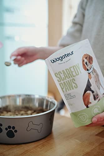 Wagateur Scaredy Paws - Dog Calming Product for Anxious, Nervous, Stressed or Reactive Dogs. Suitable for Separation Anxiety Relief & Fireworks. 100% Natural Supplement 175g Powder (not Tablets)
