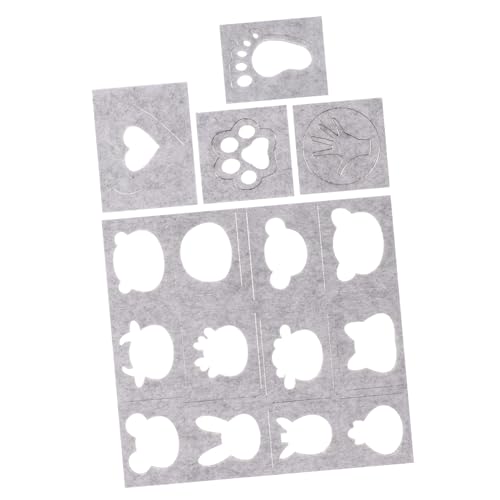 KONTONTY 5Pcs Wool Felting Molds Applique Templates for Needle Felting Crafts for Beginners Easy to Use Store for Creative Handicrafts