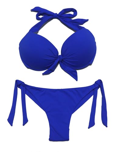EONAR Damen Bademode Nackenträger Push up Bikinioberteil mit...