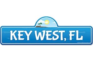 6" x 18" Key West, FL Florida Beach Street Sign | Indoor/Outdoor Decor