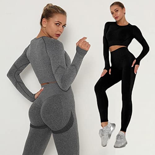 Strój dresowy dla kobiet Sportswear Dwuczęściowy Zestaw Kobiety Sport Garnitur Siłownia Odzież Spodnie Zestawy Kultury Top Trening Fitness Damski Strój fitness 1Garnitur fitness dla mu