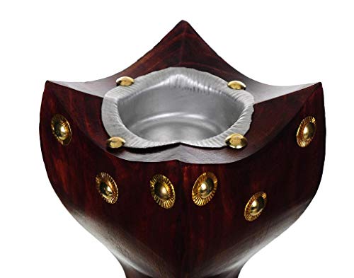 Image of Wooden Oudh dani Incense Burner and dhoop dani /kapur defusers for Home samrani dhoopam Stand