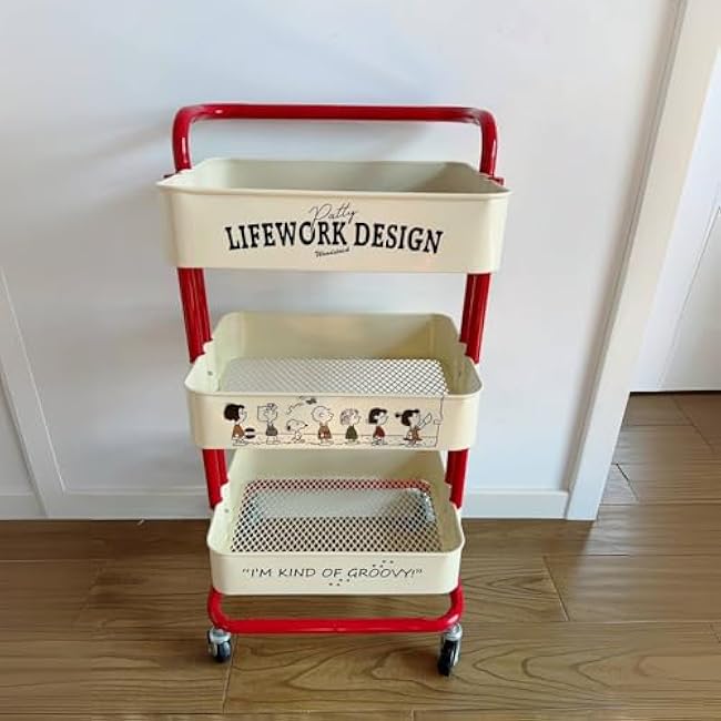 Multi layer rolling cart with wheels, multifunctional and practical storage cart, kitchen storage cabinet, bathroom, mobile shelf unit, laundry room-QOX2H3nq