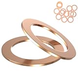 15 PCS Oil Drain Plug Gasket, 14mm Copper Oil Crush Washer Seals, Copper Oil Drain Plug Washer Gaskets, OEM PN 007603-014106, Replacement Fit for Mercedes Oil Crush Washer