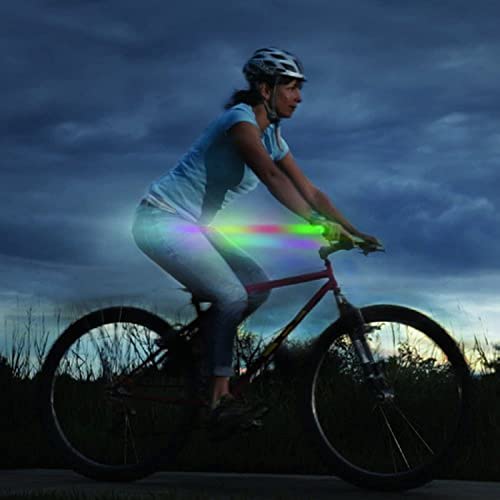 Nite Ize GripLit LED Bike Handlebar Grip Lights, Visibility + Safety Bike Light, 2 Pack, Disc-O Color-Changing LED