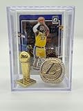 2020 Los Angeles Lakers Championship Ring mini Trophy w/LeBron James Card Shadowbox
