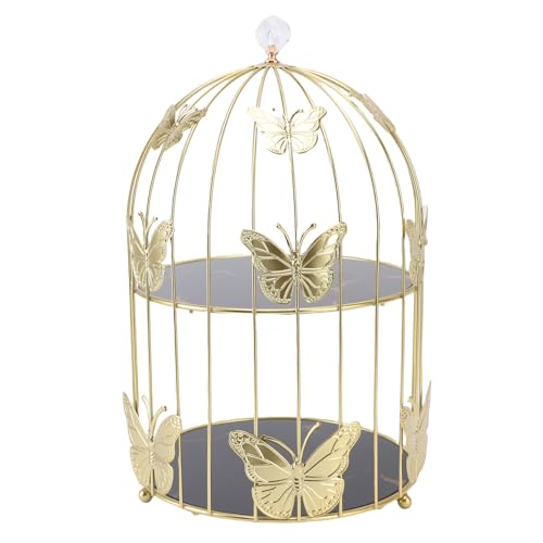 Support à gâteaux 2 niveaux cage à oiseaux pour centre de table et décoration maison - 2