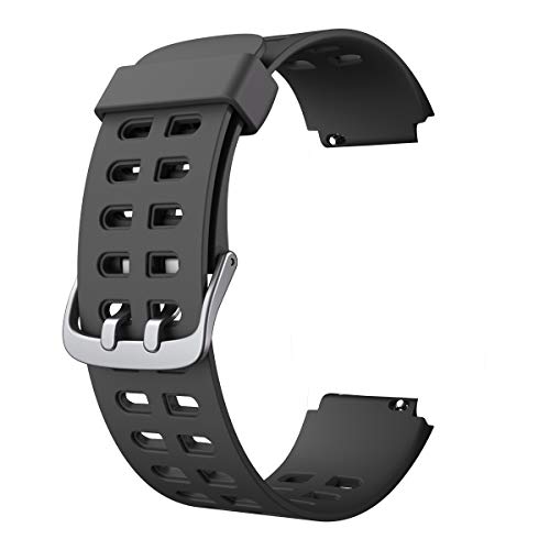 CHEREEKI Vervangende Riem voor Fitnesshorloge ID205, ID205L, Verstelbare Vervangende Sportfitness-polsband (Zwart)
