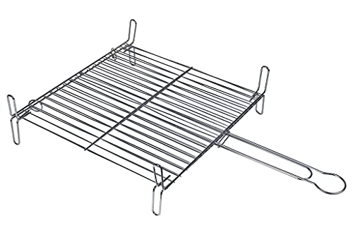 Parrilla Doble Niquelada | Medidas 86 X 51 X 15 Cm