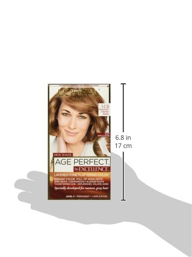 Image of L'Oreal Paris ExcellenceAge Perfect Layered Tone Flattering Color, 5CB Medium Chestnut Brown