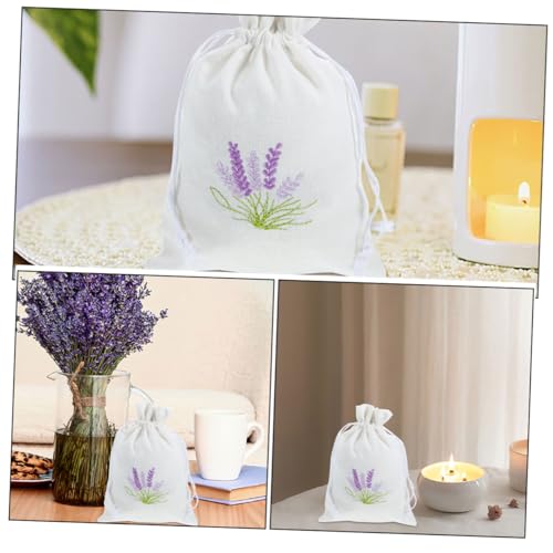 4 bolsas de saquitos con cordón para lavanda miniatura 3
