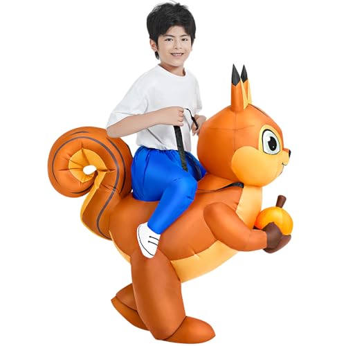 Disfraz inflable de ardilla para niños miniatura 4