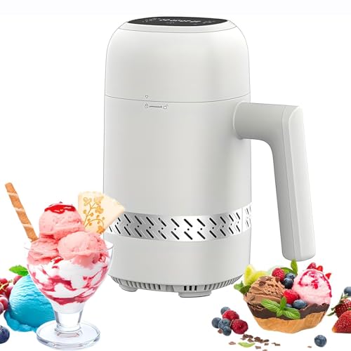 Automatische Eismaschine 300 ml – Multifunktionsmaschine mit LED-Touchscreen, 6 Modi und 90 min schneller Produktion, ideal für DIY Soft Serve und Sorbet zu Hause