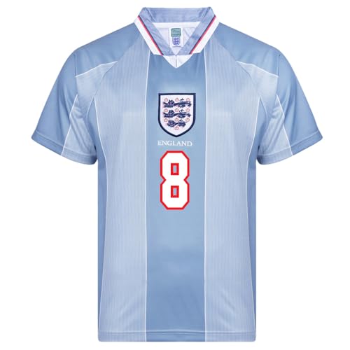 Score Draw England 1996 Away No.8 Euro Championship Shirt Grey X-Large Polyester