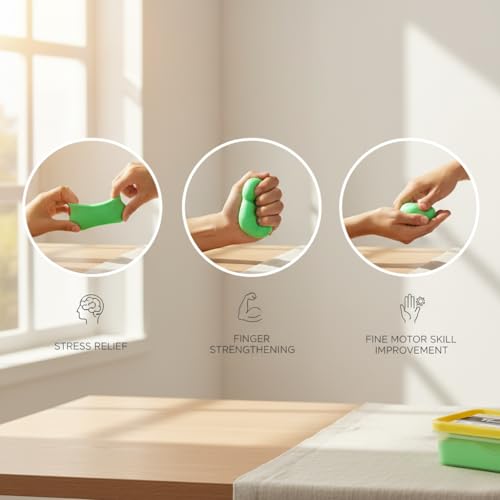 Image of CANDO Theraputty Medium Green Hand Exercise Putty, 50 Gm | For Grip Strength, Fine Motor Skills, Rehabilitation & Stress Relief