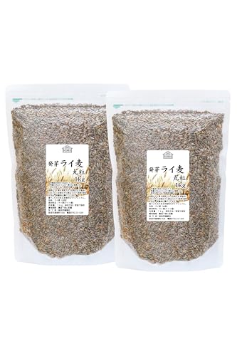 自然健康社 発芽ライ麦 丸粒 全粒 1kg×2個 パン用 材料 モルト 無添加