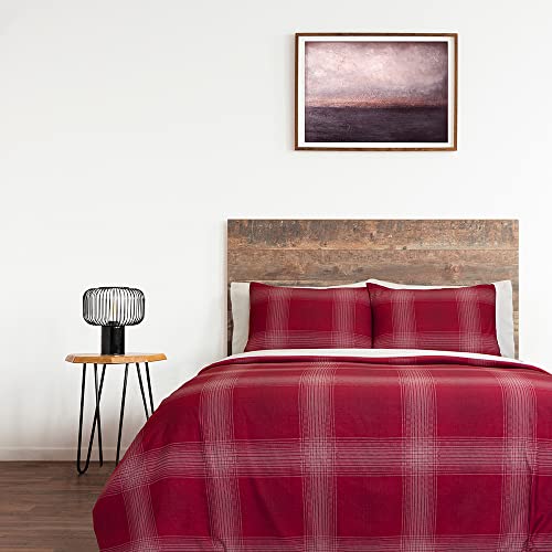 La Mejor Lista de Charlie Red los mejores 5. 32 KALTEX HOME, Set de Edredón King 100% Microfibra, Color Rojo, Charlie Red.