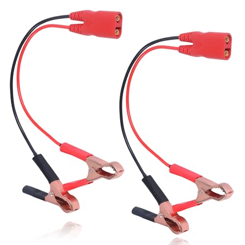 2-Pack PPTK0025 Battery Clamps Cable Clips Compatible with Power Probe 3/3S/3Ez Alligator Clip Lead Set Compatible with Autel PS100/Sealey PP100 Car Electrical Test Lead & Probe Tool Accessories