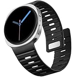 Adorve Compatibile con Galaxy Watch 8 Band 40 mm 44 mm (2025), Samsung Watch 8 Bands, Galaxy Watch 8 Classic 46 mm per uomo donna, cinturino magnetico in silicone impermeabile con forte magnete, nero