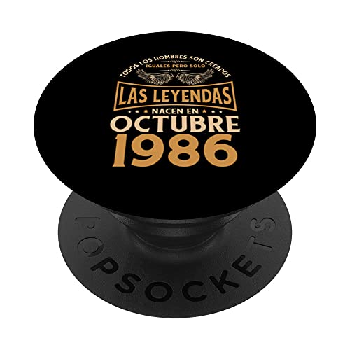 Cumpleaños Hombre Regalos Las Leyendas Octubre 1986 PopSockets PopGrip Intercambiable