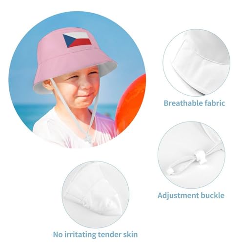 Czech Republic Flag Bucket Hat for Big Boys Girls,Trendy Sun Hat for Beach,Fun Outdoor Vacation Boonie 5