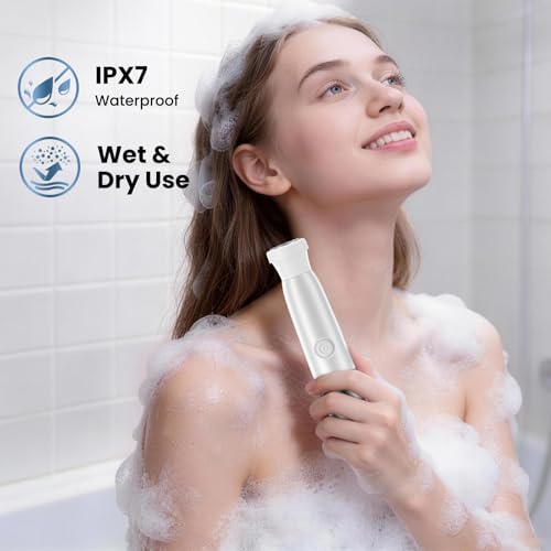 5 in 1 Bikini Trimmer for Women - Electric Razors for Women, Cordless Rechargeable Electric Shaver, IPX7 Waterproof Wet Dry Lady Body Hair Remover for Face Nose Eyebrow Arm Leg Pubic Armpit Bikini - image 4