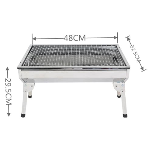 Barbecue à charbon de bois gain de place, poêle léger et pliable pour le camping