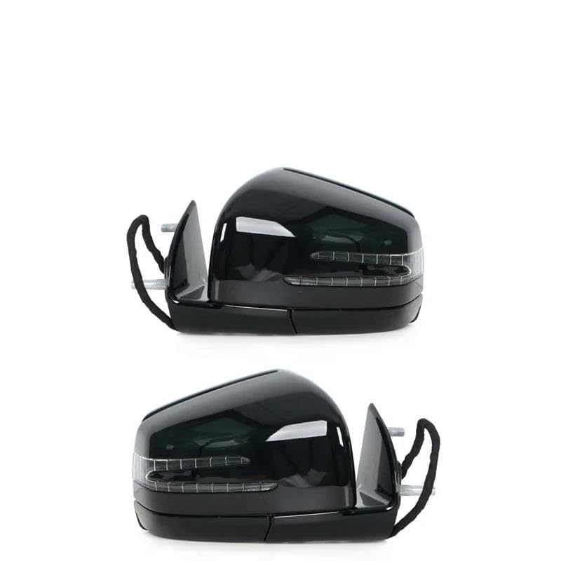 Espejo Retrovisor Coche Espejo Retrovisor Eléctrico Coche Para Mercedes Para Benz W164 X164 ML GL Cl 2005-2011, Color Negro, 1668100164 1668100264 Espejos Exteriores Automóviles(Negro,1pair)