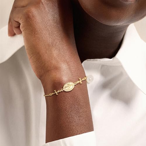 Ross-Simons Miraculous Medal Bolo Bracelet2