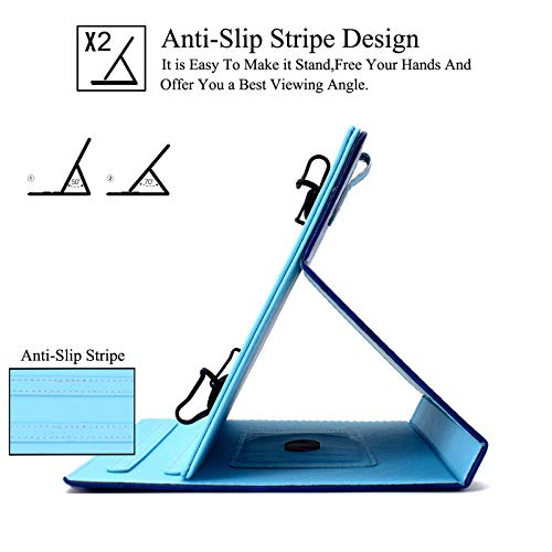 Universal Case For 9.0"-10.5" Tablet, Artyond Pu Leather Folio Stand Cover With Cards Slots Case For All 9.0" 9.6" 9.7" 10.1" 10.4" 10.5" Android Ios And More 9.0-10.5 Inch Tablet (Purple Owl) #TOP4