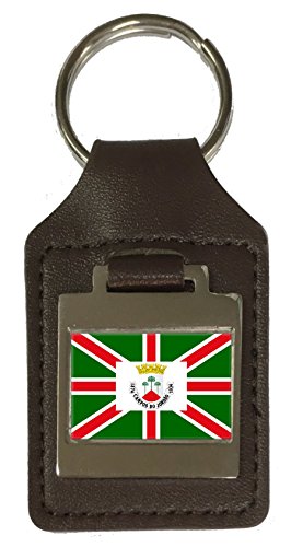 Porte-clés en cuir gravé Campos Do Jordao souvenir de São Paulo pour homme et femme