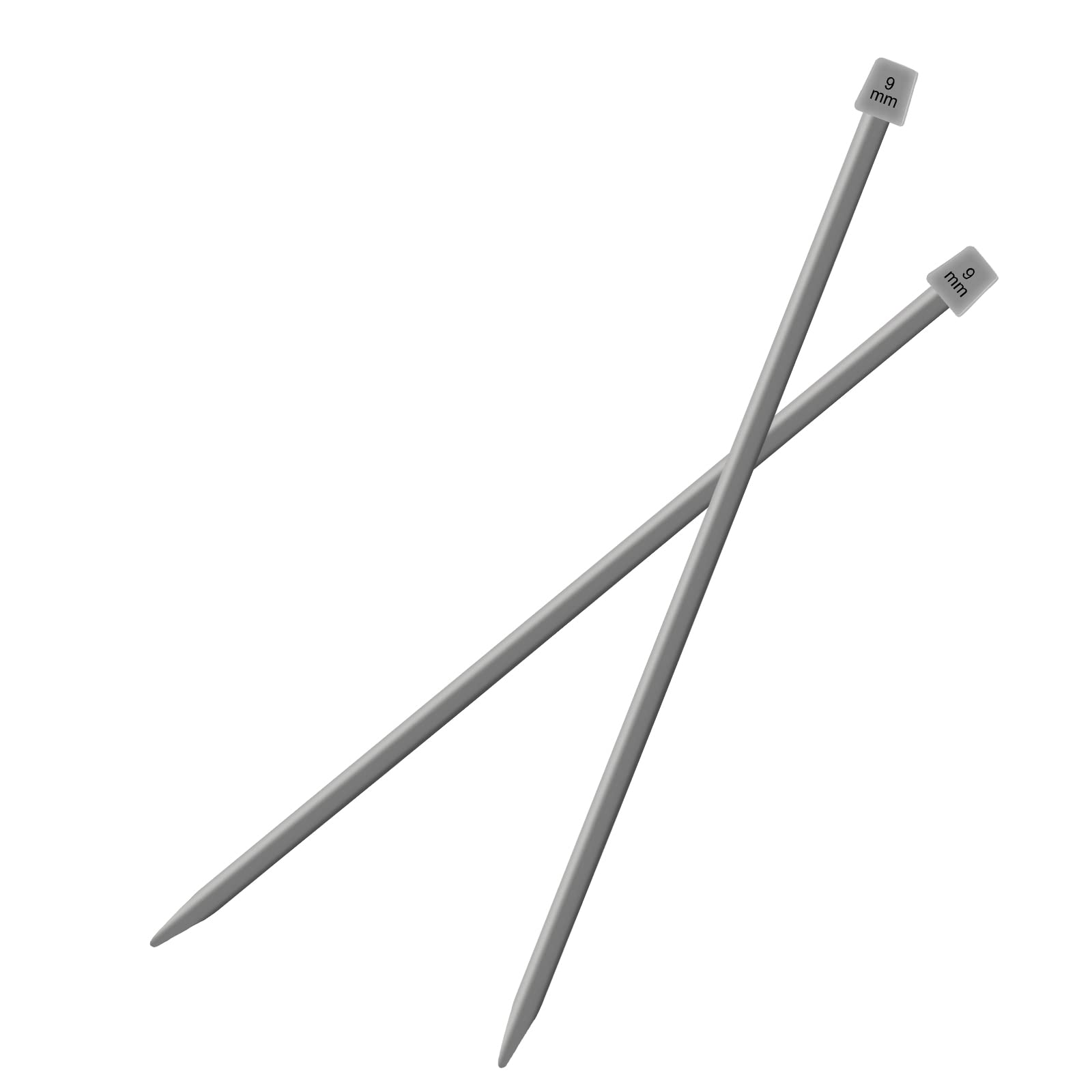Vogueing Tool Single Pointed Knitting Needles 2Pcs/Set 35CM Long Knitting Needles Sets Aluminium Classic Knitting Pins for Handmade Weave DIY Tools(9MM)