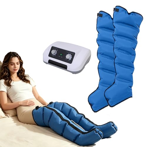 Presoterapia Piernas Y Abdomen Para Casa | Botas Presoterapia Profesional | 6 Cámaras Máquina De Presoterapia | Presión Regulable 0-240 mmHg, Temporizador 0-30 Min | Para Piernas Y Pies Cansados