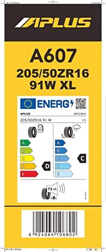 1x Pneumatico APLUS A607 205/50 R16 91W