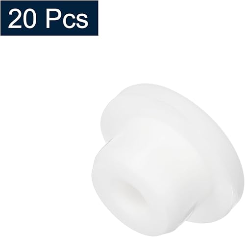 Miniatura 4 de uxcell 20 agujeros de enchufe blancos, tapones de goma impermeables para botón de 0.62 pulgadas
