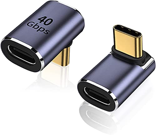 Image of MICROWARE USB C Male to Female Adapter, 90 Degree Right Angle and Up Down Adapter, Hi-Speed Type C 3.1 Extension Connector Compatible with Mack-Book, Laptop, Tablet, Mobile Phone