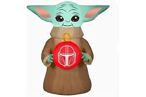 Adorable Christmas Baby Yoda Inflatable
