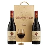 Personalised Chateauneuf Du Pape Red Wine Gift Set - 15% ABV (2 x 75cl) - Wine Gifts, Wine Gifts for Women, Offers, Wine Red, Wine Gifts for Men, Red wine offers