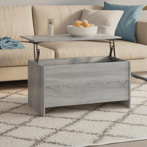 Genérico Mesa de Centro Madera ingeniería Gris Sonoma 102x55,5x52,5 cm