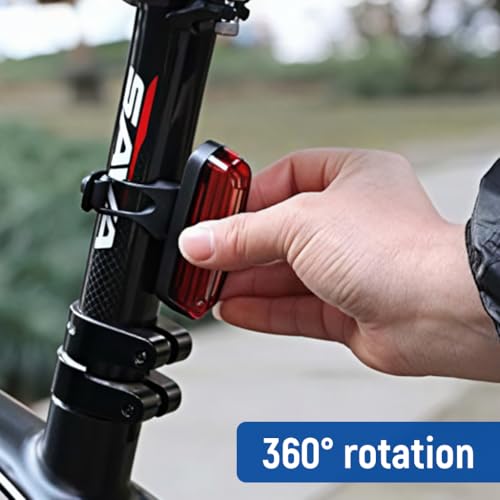 Image of Proberos Bicycle Taillights for Riding, Cycle LED Lights for Bicycle, IPX6 Waterproof Light with 6 Modes, 360 Adjustable Angle, USB Rechargeable, High Brightness Design, Cycling Gadgets Accessories